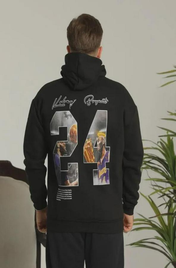 Baskılı Oversize Üç Iplik Kapüşonlu Sweatshirt