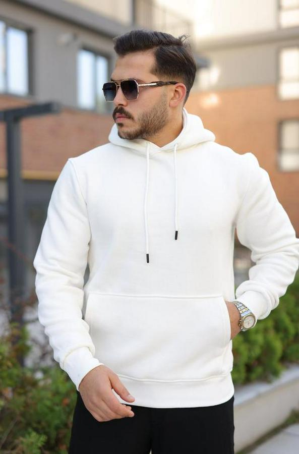 Kapüşonlu Üç Iplik Şardonlu Hoodie