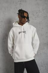 Kordon Ipli Baskılı Kapüşonlu Sweatshirt