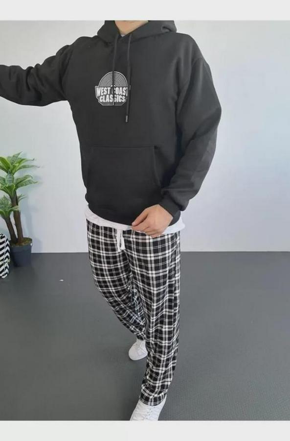 Sırt Baskılı Kapüşonlu Üç Iplik Oversize Sweatshirt