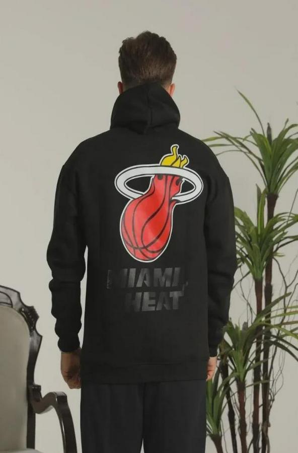 Sırt Baskılı Oversize Üç Iplik Kapüşonlu Sweatshirt