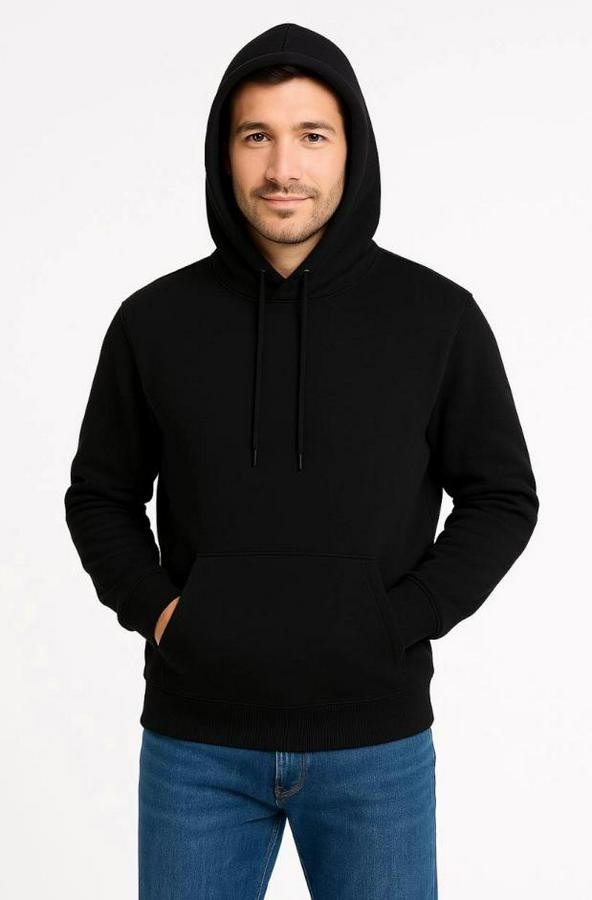 Üç Iplik Kapüşonlu Kanguru Cepli Sweatshirt Hoodie