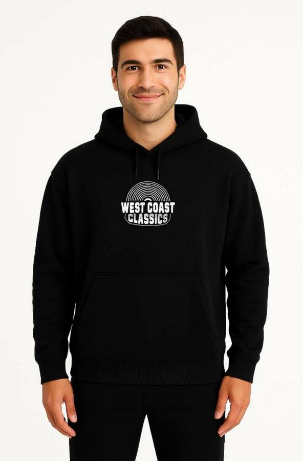 Üç Iplik Kapüşonlu Ön Ve Arka Baskılı Sweatshirt Hoodie
