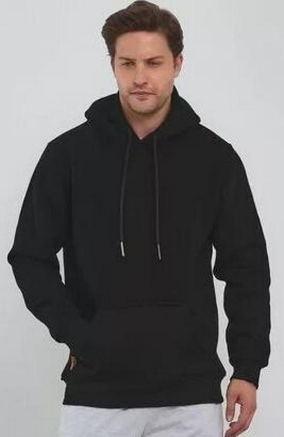 Uzun Kol Kapşonlu Basic Sweatshirt Hoodie
