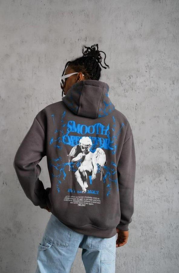 Yıldırım Baskılı Kapşonlu Sweatshirt