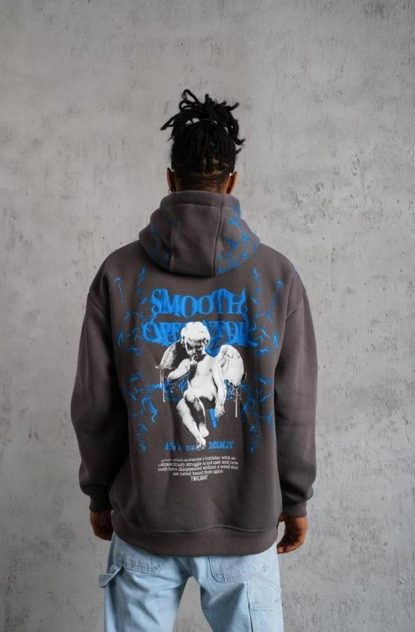 Yıldırım Baskılı Kapşonlu Sweatshirt