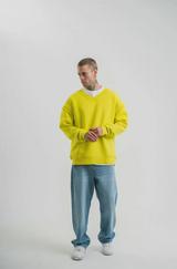 Geniş V Yaka Kol Ribana Detaylı Sweatshirt