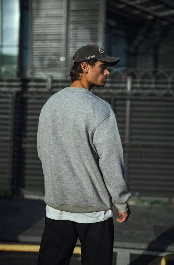 Kışlık Bisiklet Yaka Üç Iplik Basic Sweatshirt