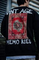 Oversize Bisiklet Yaka Üç Iplik Baskılı Sweatshirt