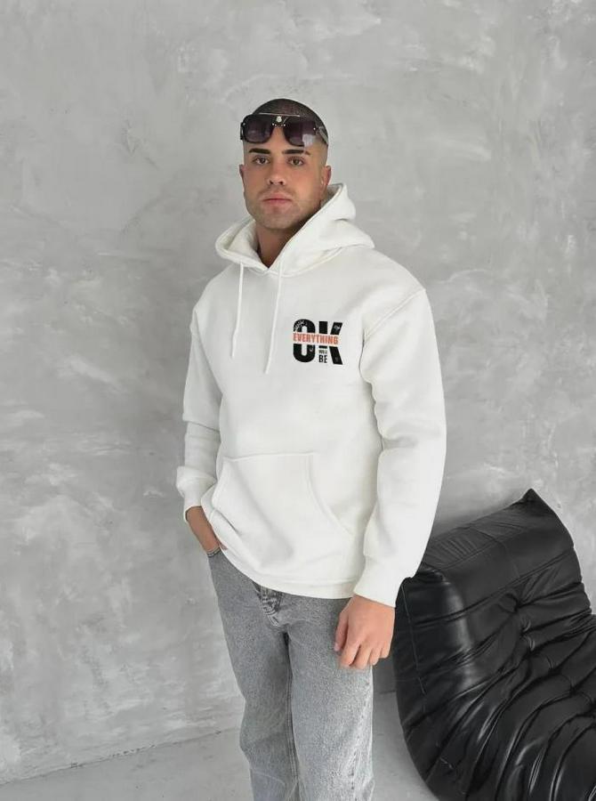 Oversize Üç Iplik Kapüşonlu Sweatshirt