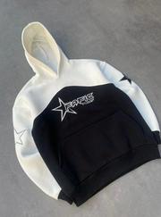 Parçalı Nakış Işlemelı Kapşonlu Sweatshirt