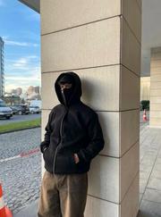 Samuray Kapüşonlu Zip Fermuarlı Kapüşonlu Özel Tasarım Sweatshirt