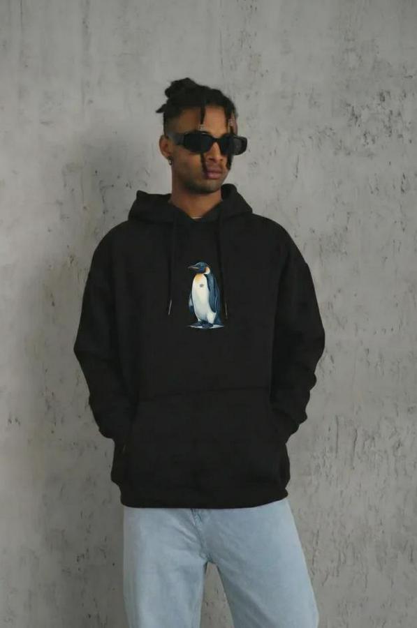 Siyah Oversize Hoodie