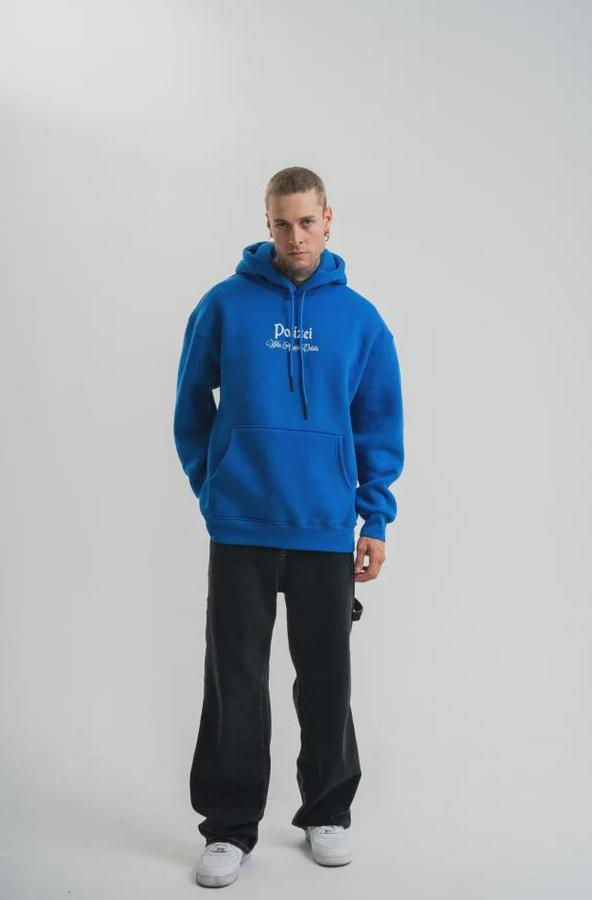 Üç Iplik Kapşonlu Dijital Patchli Sweatshirt