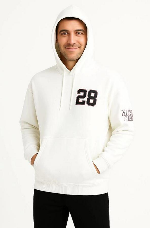 Üç Iplik Kapüşonlu Ön Ve Arka Baskılı Sweatshirt Hoodie