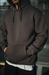 Üç Iplik Penye Kapşonlu Basic Sweatshirt