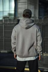 Üç Iplik Penye Kapşonlu Basic Sweatshirt