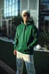 Üç Iplik Penye Kapşonlu Basic Sweatshirt