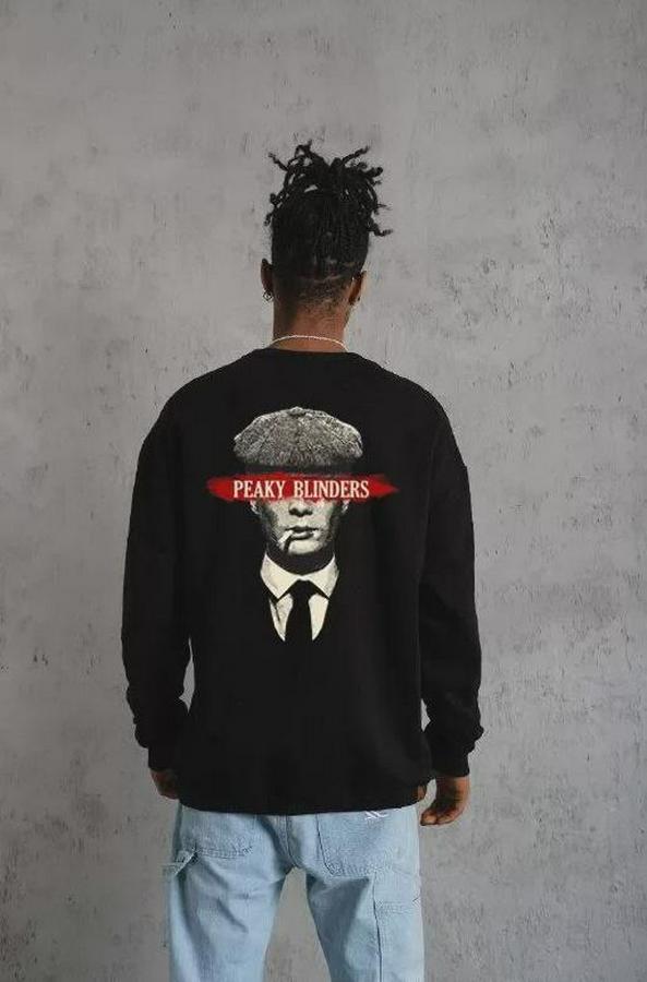 Unisex Bisiklet Yaka Baskılı Oversize Sweatshirt
