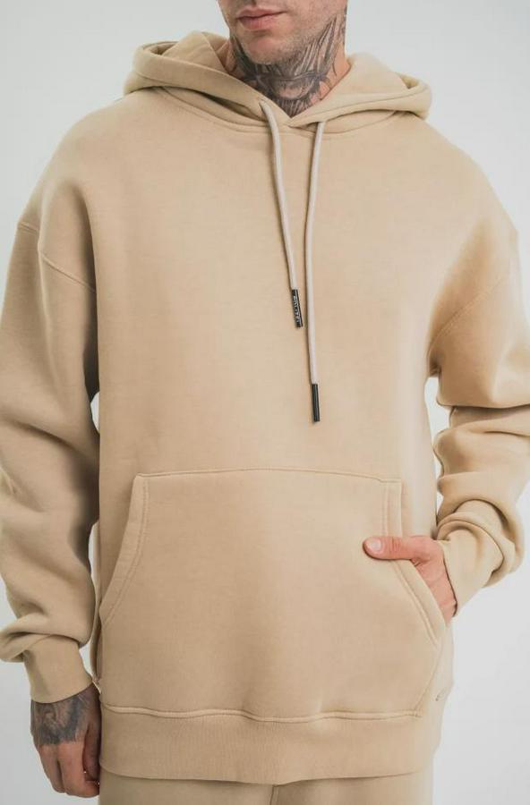 Unisex Double Oversize Kapşonlu Basic Sweatshirt