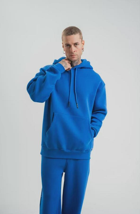 Unisex Double Oversize Kapşonlu Basic Sweatshirt