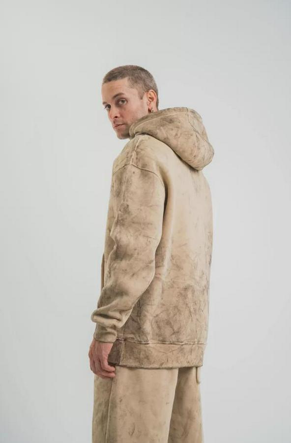 Unisex Double Oversize Kapşonlu Yıkamalı Sweatshirt