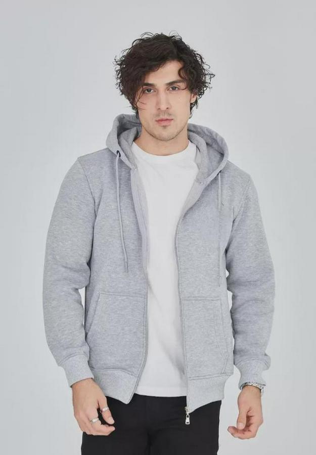 Unisex Tam Fermuarlı Kapşonlu  Sweatshirt