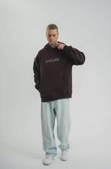 Unisex Üç Iplik Kapşonlu Nakışlı Sweatshirt