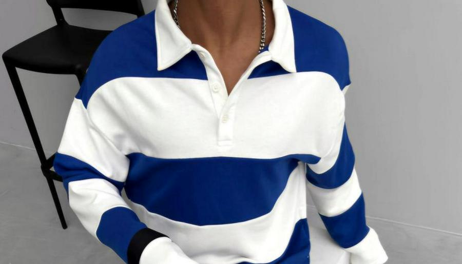 Unisex Üç Iplik Parçalı Yakalı Sweatshirt