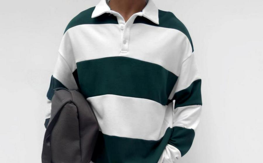 Unisex Üç Iplik Parçalı Yakalı Sweatshirt
