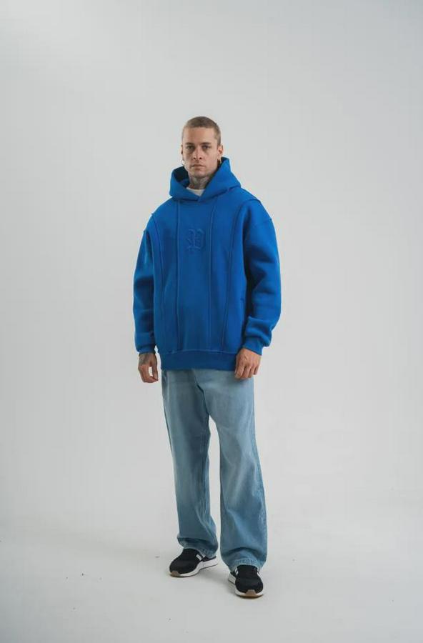 Unisex Uzun Kol Kapşonlu Yıkamalı Nakışlı Sweatshirt