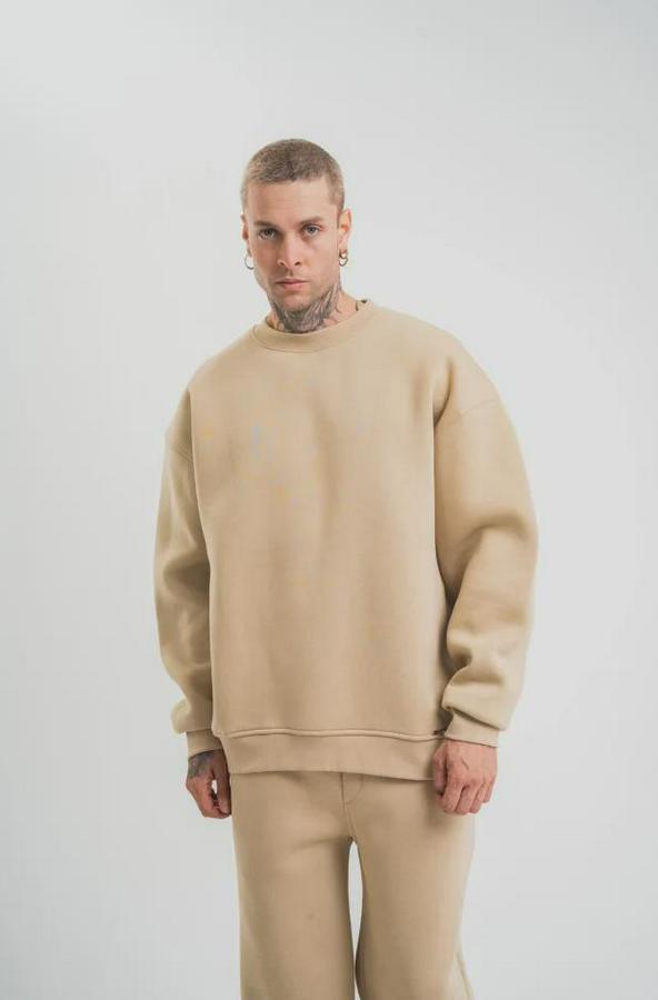 Uzun Kol Bisiklet Yaka Basic Sweatshirt