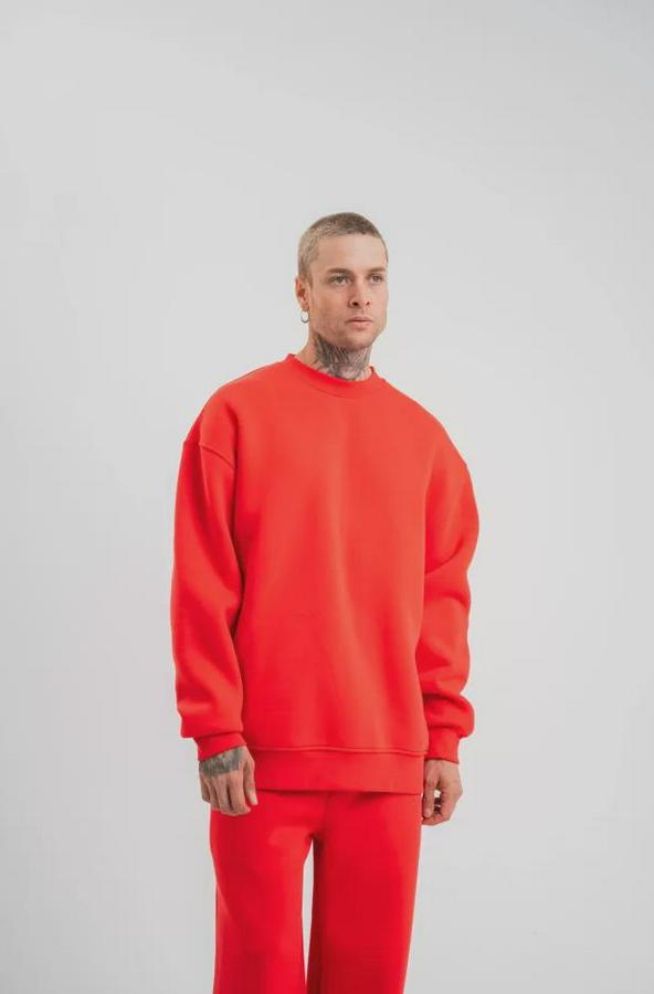 Uzun Kol Bisiklet Yaka Basic Sweatshirt