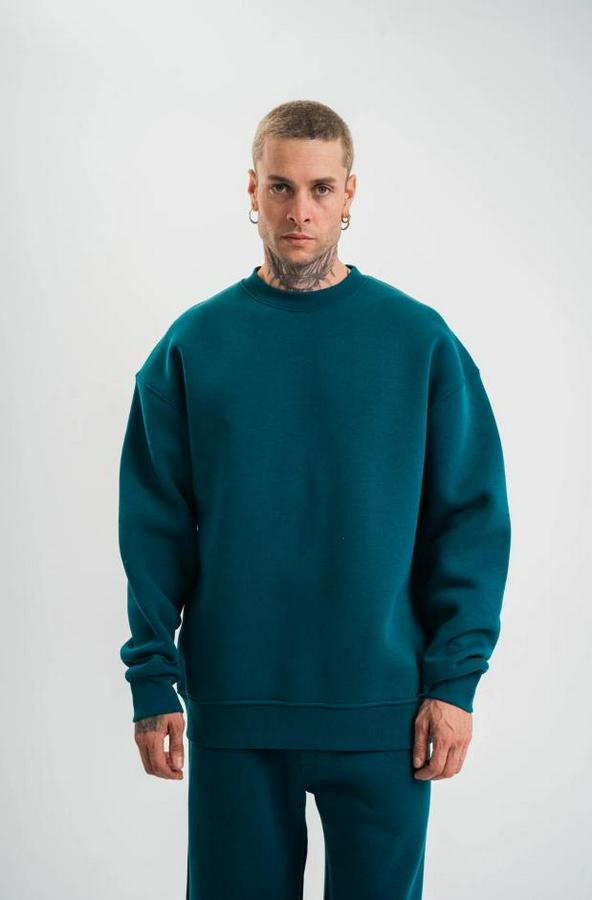Uzun Kol Bisiklet Yaka Basic Sweatshirt