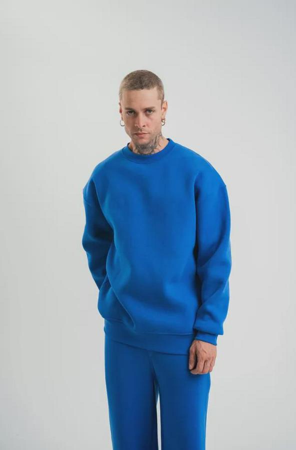 Uzun Kol Bisiklet Yaka Basic Sweatshirt