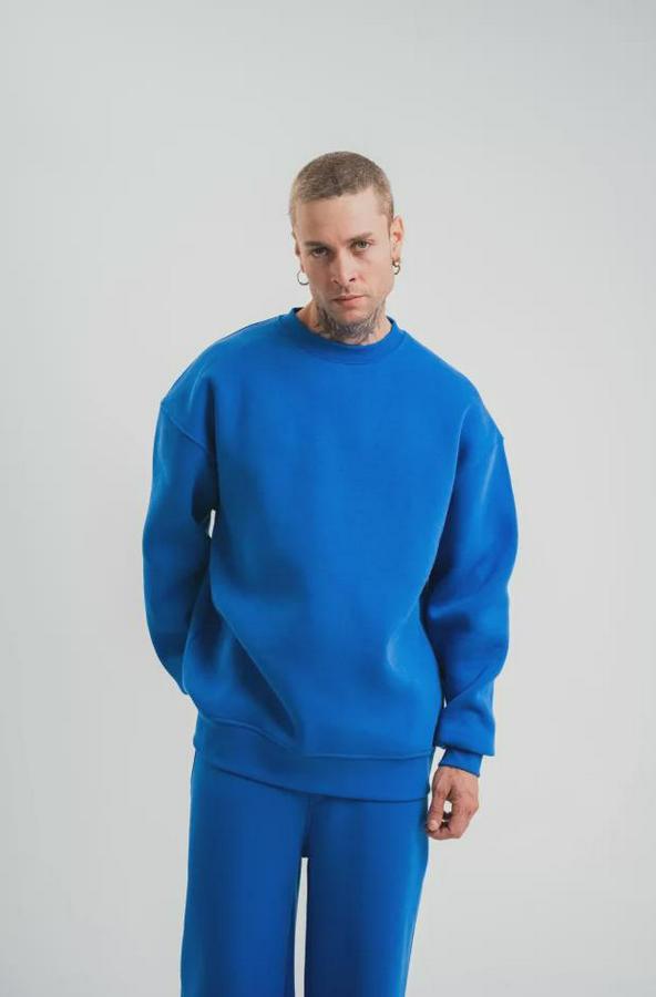 Uzun Kol Bisiklet Yaka Basic Sweatshirt