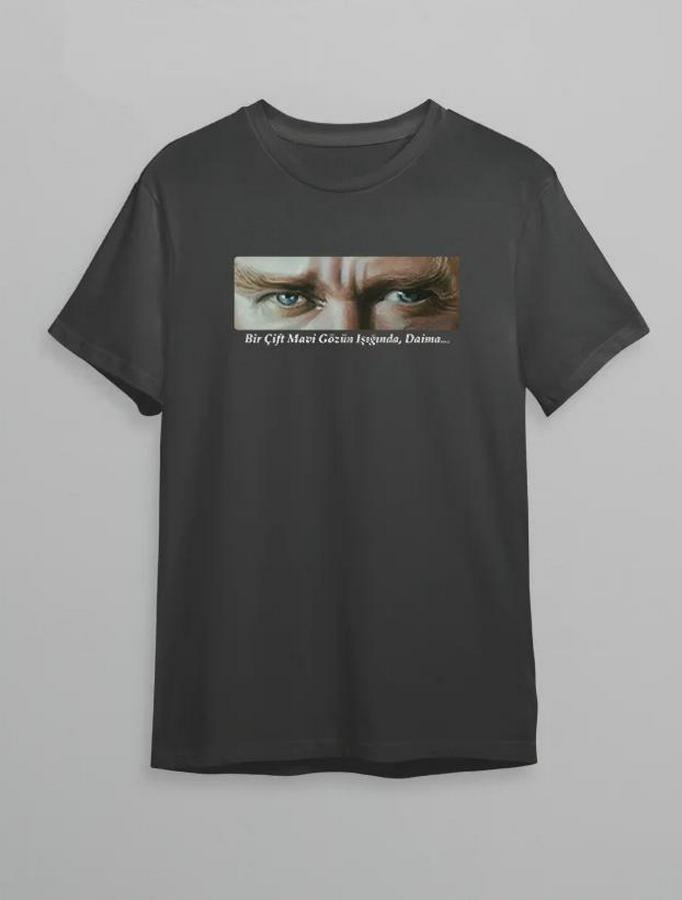 Kasım Atatürkü Anma Günü Baskılı Oversize Bisiklet Yaka T-Shirt