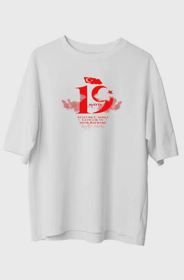 Mayıs Atatürk Temalı Gençlik Ve Spor Bayramı Bisiklet Yaka T-Shirt