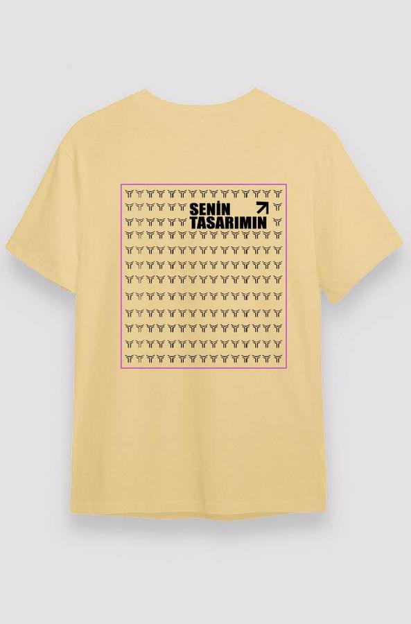 /1 Düz Arka Sizin Tasarımınız Oversize T-Shirt