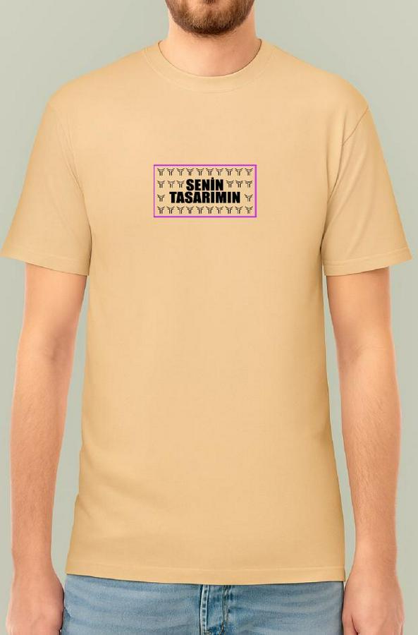 /1 Düz Ön Arka Sizin Tasarımınız Oversize T-Shirt