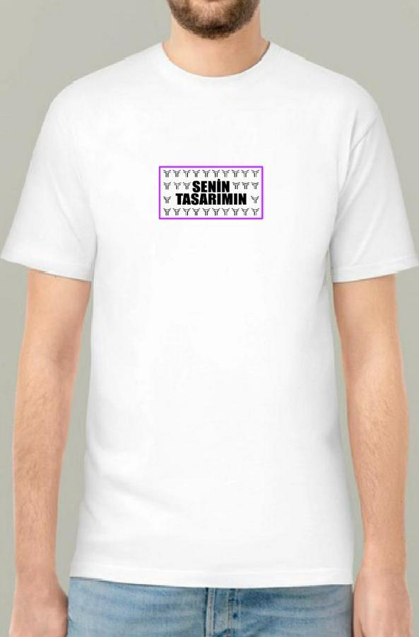 /1 Düz Ön Arka Sizin Tasarımınız Oversize T-Shirt