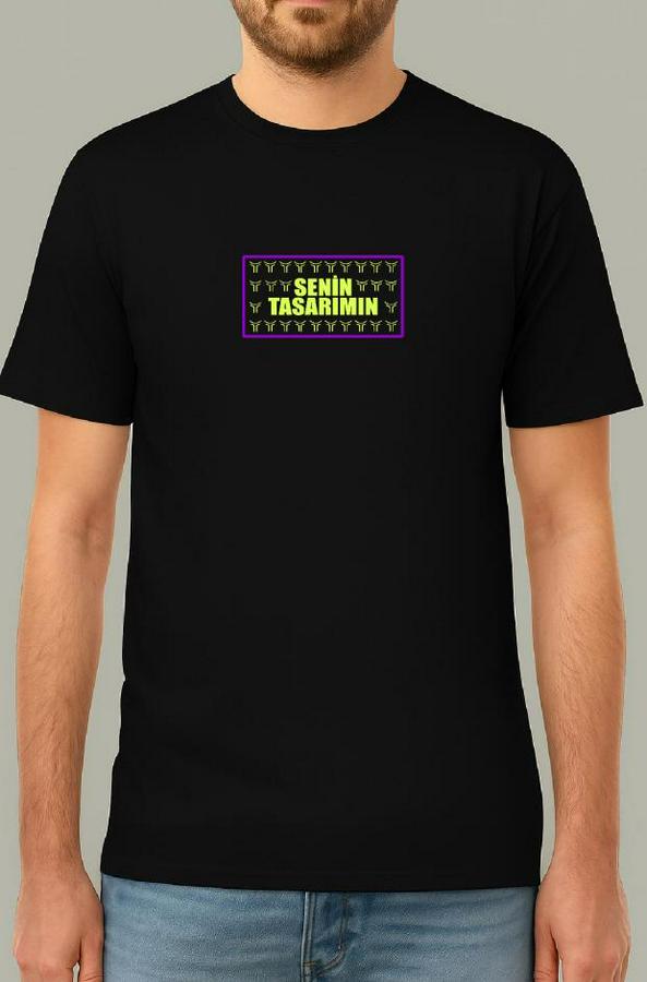 /1 Düz Ön Arka Sizin Tasarımınız Oversize T-Shirt