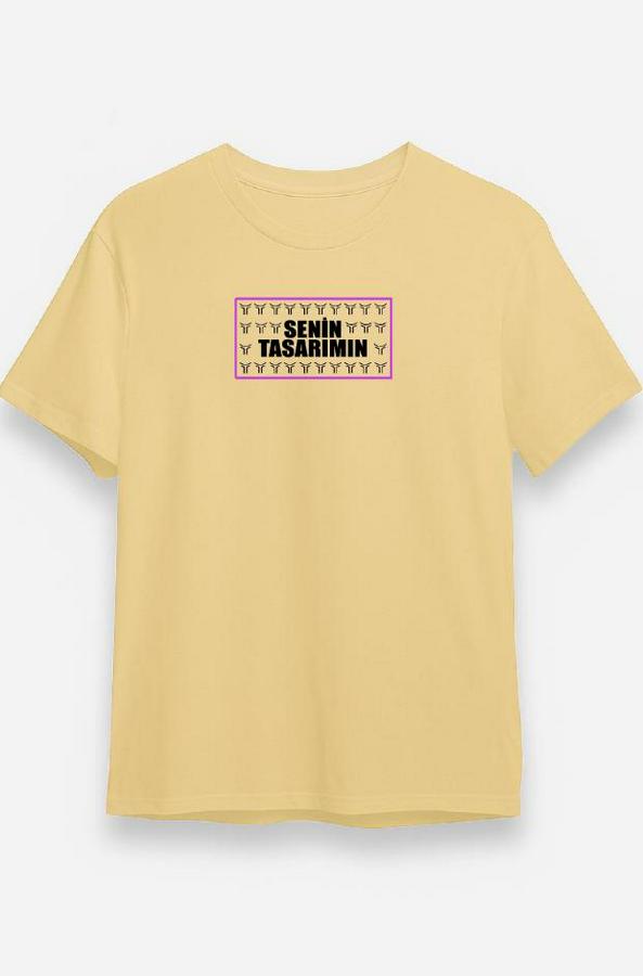 /1 Düz Ön Sizin Tasarımınız Oversize T-Shirt