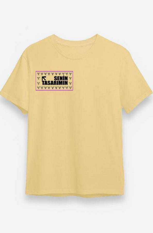 /1 Düz Ön Sizin Tasarımınız Oversize T-Shirt