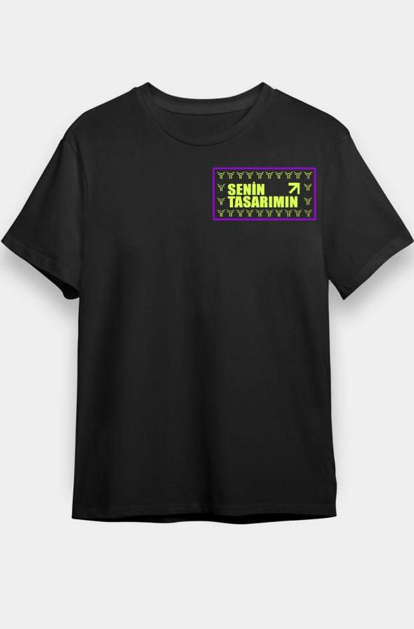 /1 Düz Ön Sizin Tasarımınız Oversize T-Shirt