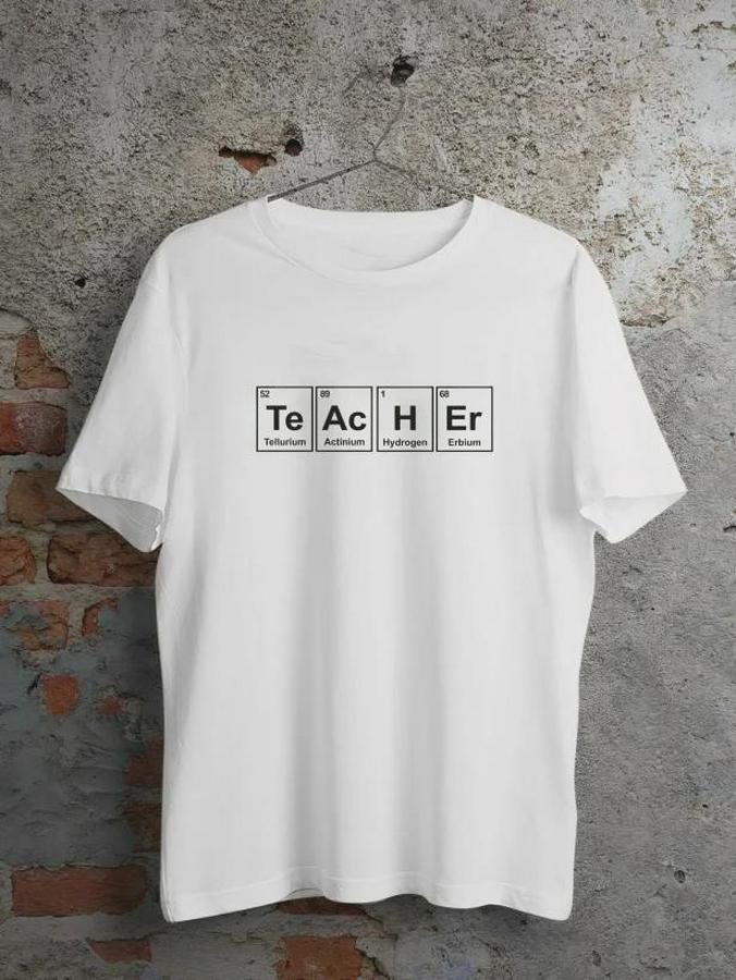 Kasım Kimya Öğretmeni Hediyesi Baskılı Bisiklet Yaka T-Shirt