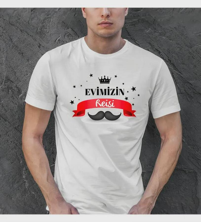 Babalar Günü Hediye Baba Temalı Baskılı Oversize Bisiklet Yaka T-Shirt
