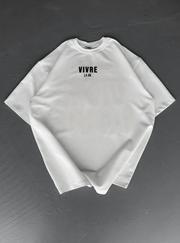 Baskılı Oversize Bisiklet Yaka T-Shirt