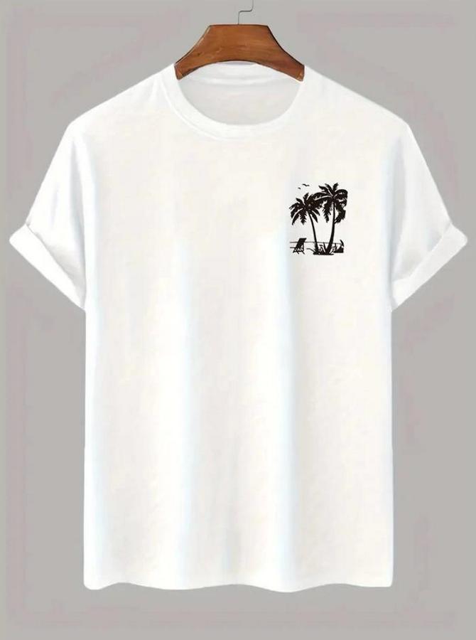 Baskılı Oversize Bisiklet Yaka T-Shirt