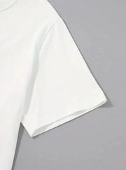 Baskılı Oversize Bisiklet Yaka T-Shirt